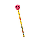Smiley Face Pencil With Eraser Topper - Assorted