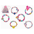Girls Wooden Bracelets In Organza Bag 6 Assorted