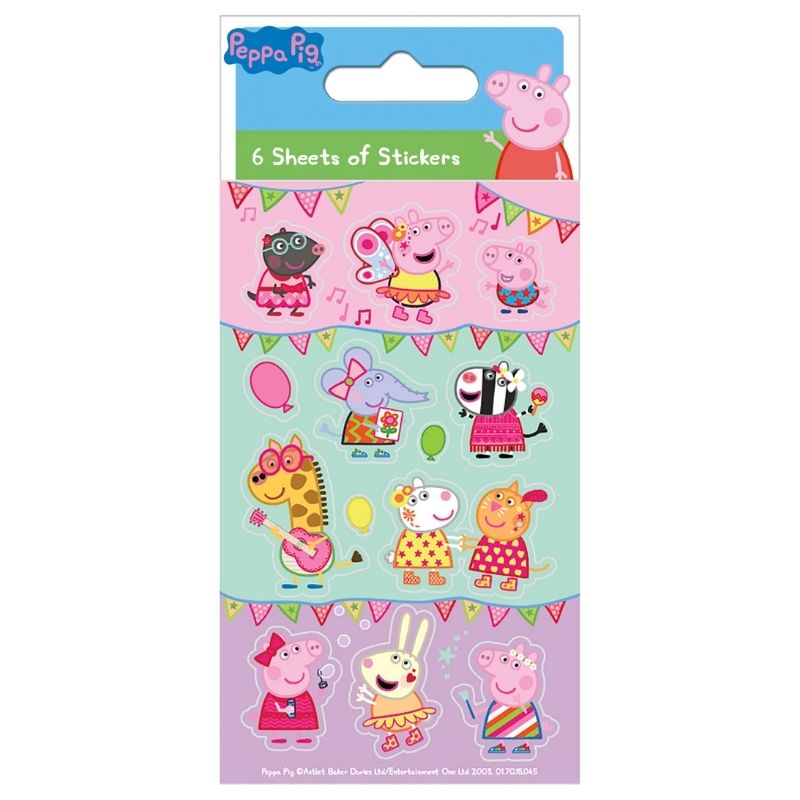 Peppa Pig Carnival Party Sticker Pack – 6 sheets