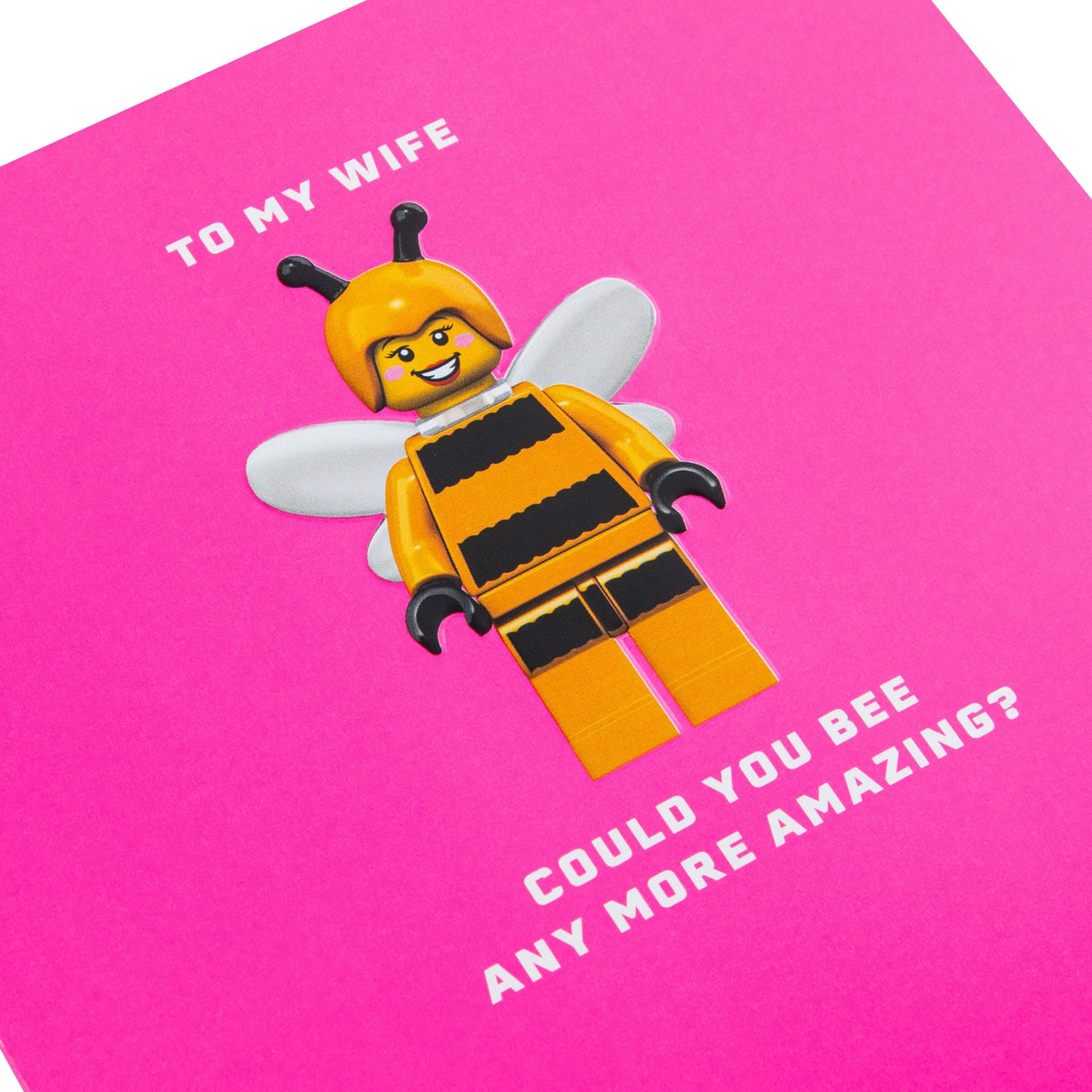 Greeting Card for Wife with LEGO Bumble Bee Design