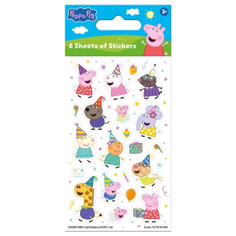 Peppa Pig Family Party Sticker Pack – 6 sheets