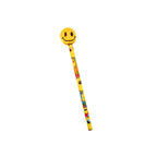 Smiley Face Pencil With Eraser Topper - Assorted