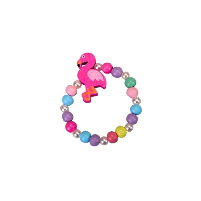 Girls Wooden Bracelets In Organza Bag 6 Assorted