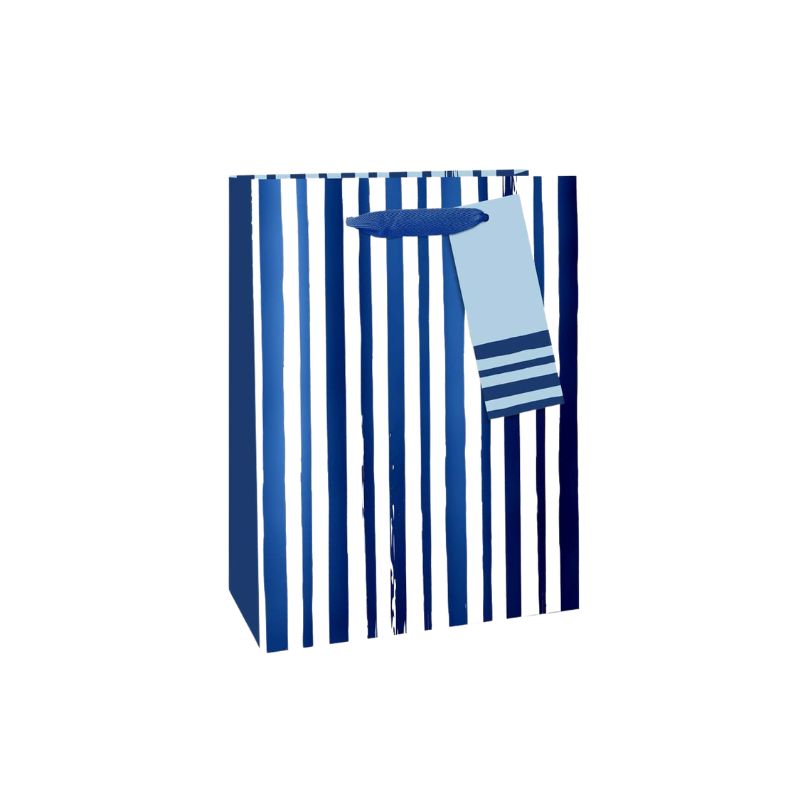 Blue Stripes Medium Gift Bag