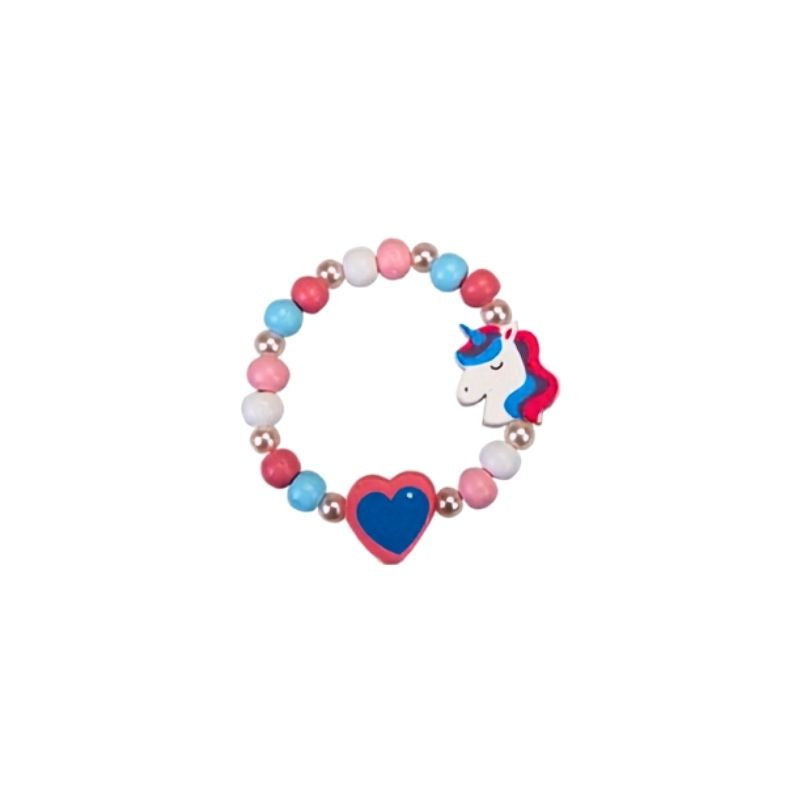 Girls Wooden Bracelets In Organza Bag 6 Assorted