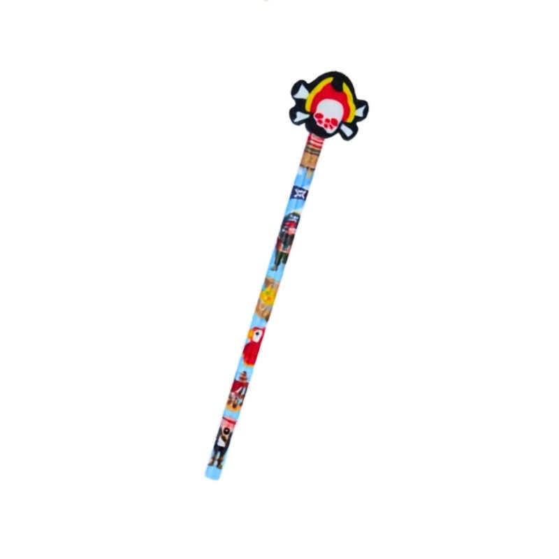 Pirate Pencil With Eraser Topper - Assorted