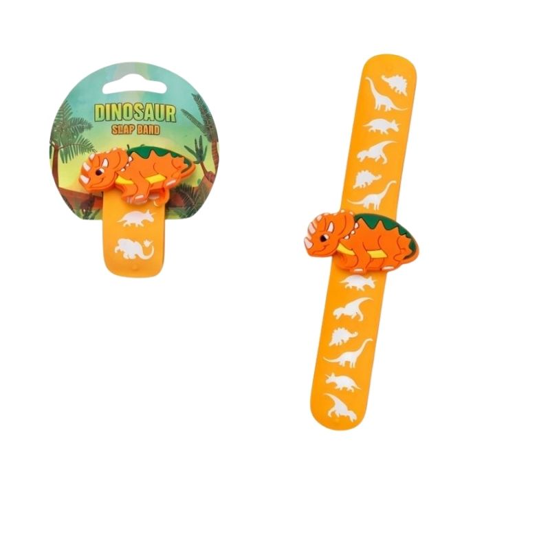 Dinosaur Design Slap Bracelet assorted Colours