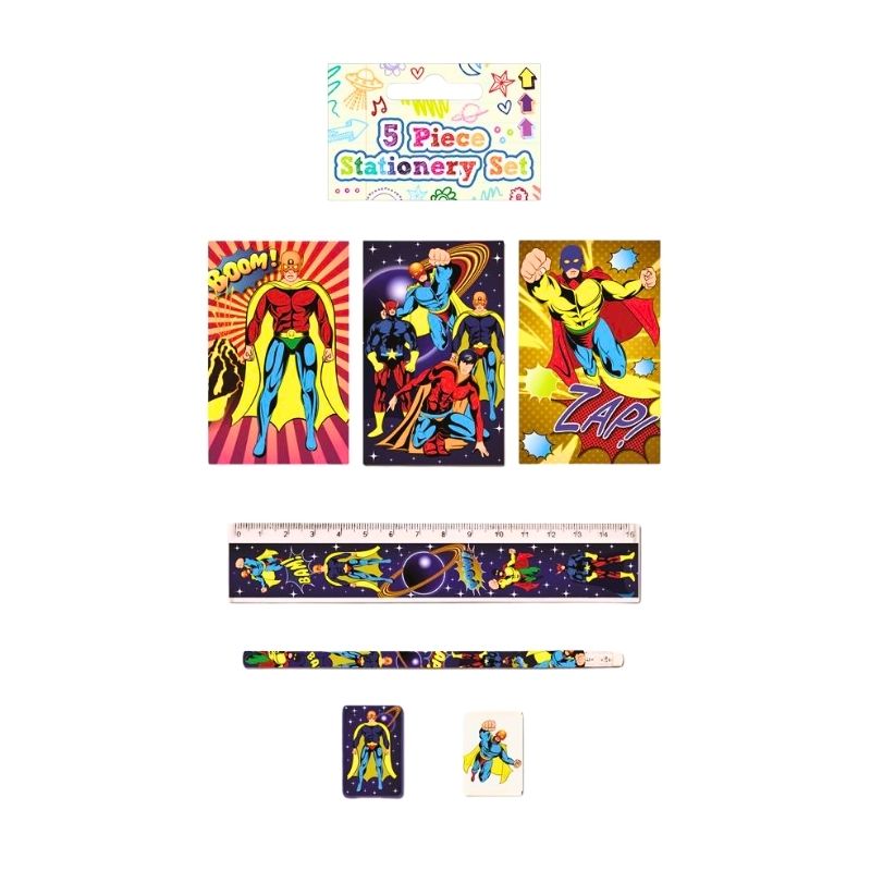 Super Hero Stationery Set of 5pc