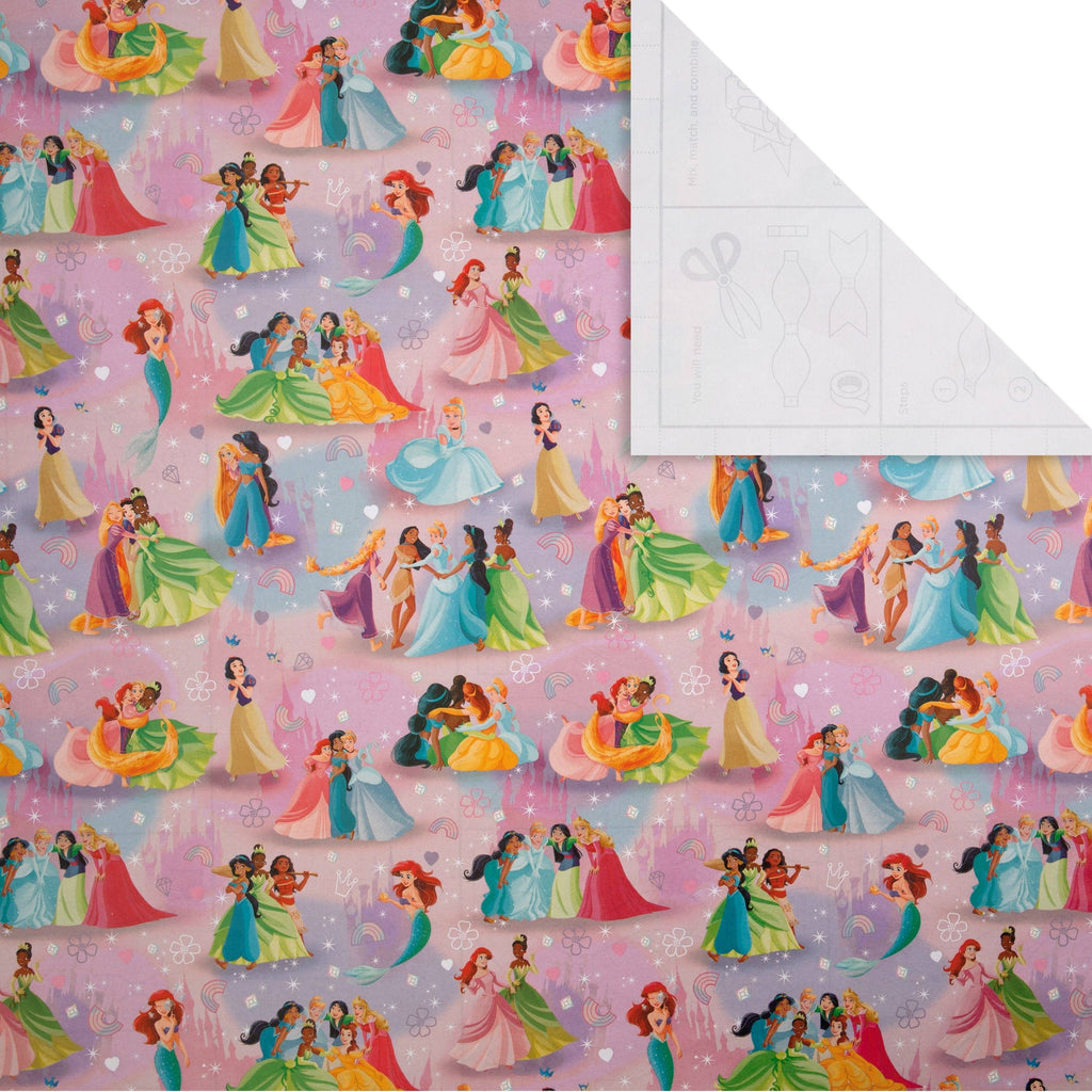 2M Wrapping Paper Roll - Disney Princesses Design