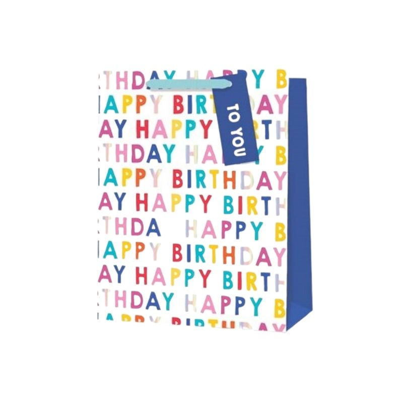 Happy Birthday Multicolour Medium Gift Bag
