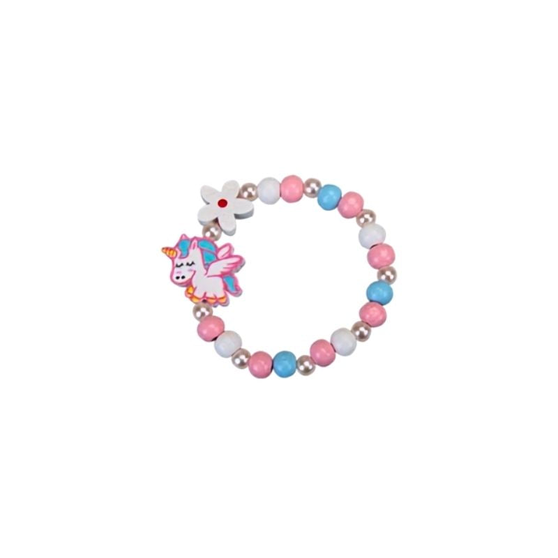 Girls Wooden Bracelets In Organza Bag 6 Assorted