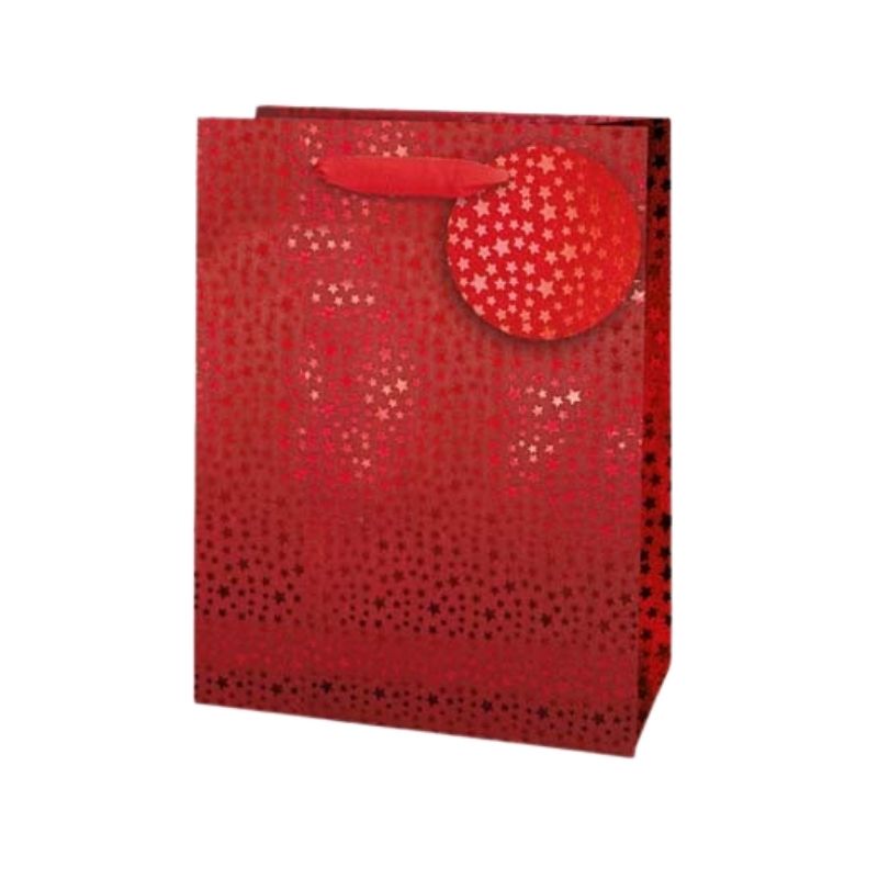 Small Stars Large Gift Bag - Red