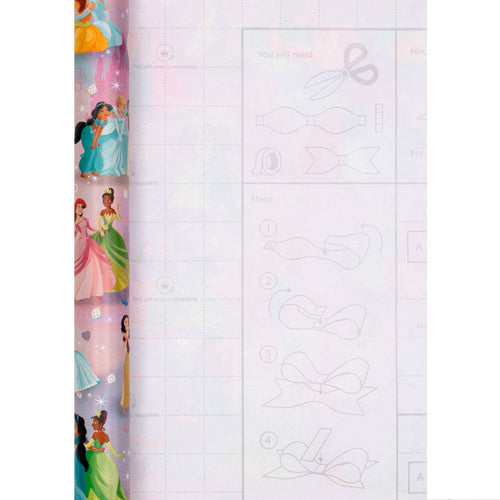 2M Wrapping Paper Roll - Disney Princesses Design