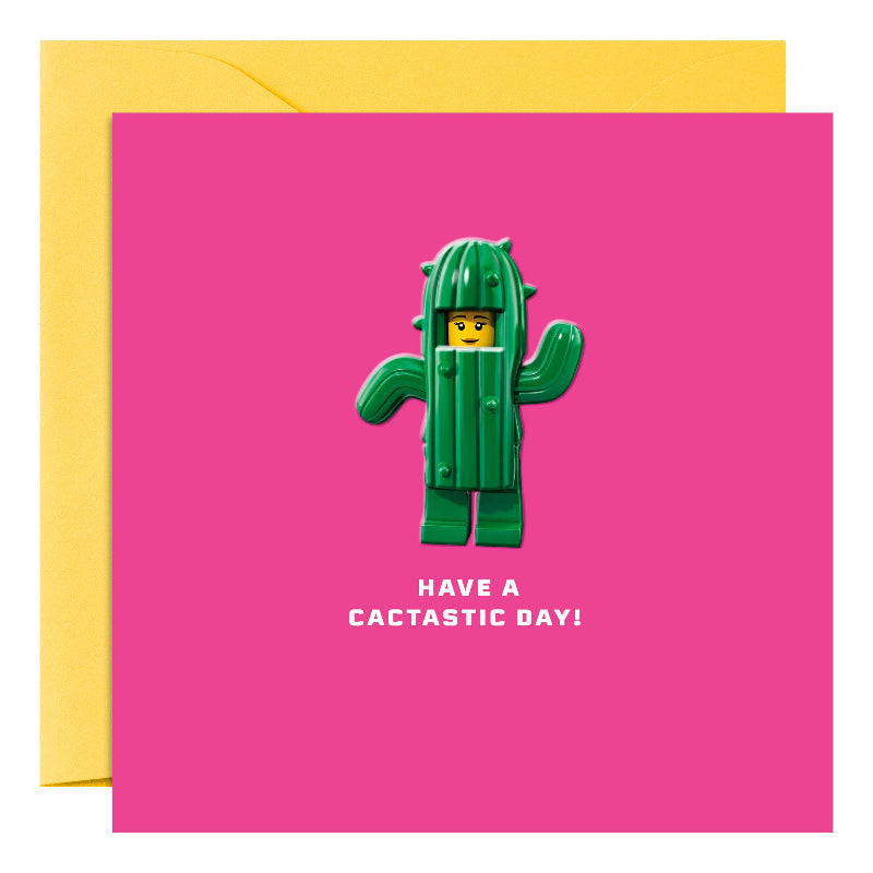 Birthday Card for Unisex from the Lego Collection - Cactus Costrume