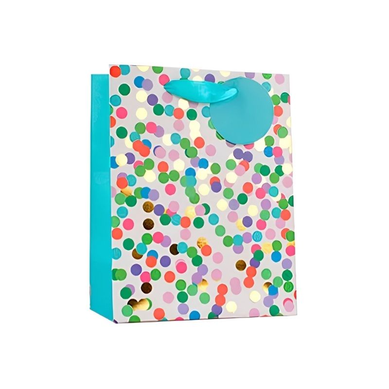 Confetti Detail Foiled Large Gift Bag