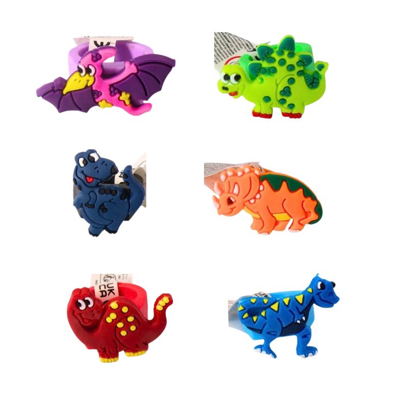 Foam Dinosaur Rings 2x3cm - Assorted
