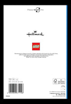 Back of a LEGO product packaging with Hallmark branding and recycling information.