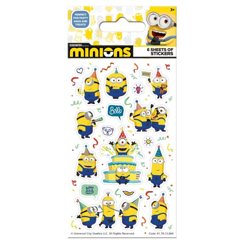 Minions Party Sticker Pack – 6 sheets
