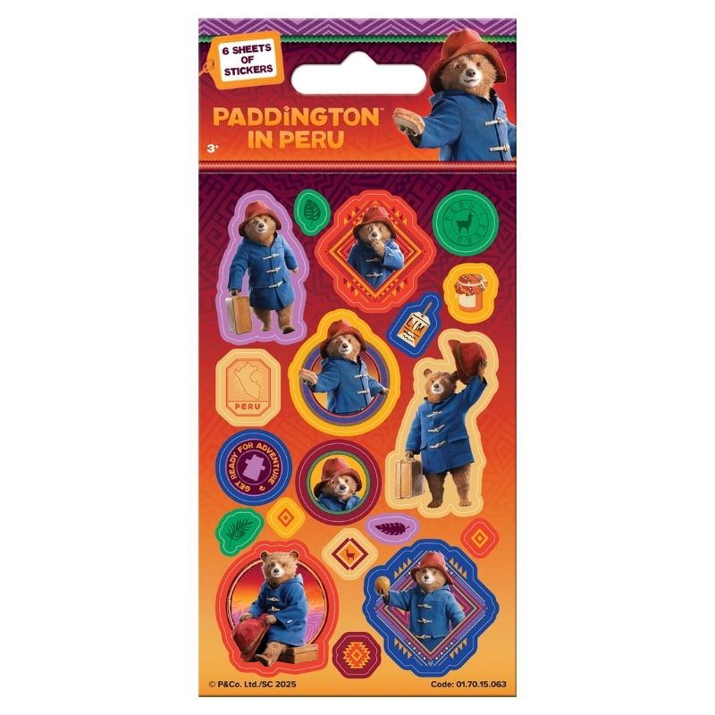 Paddington in Peru Party Sticker Pack – 6 sheets