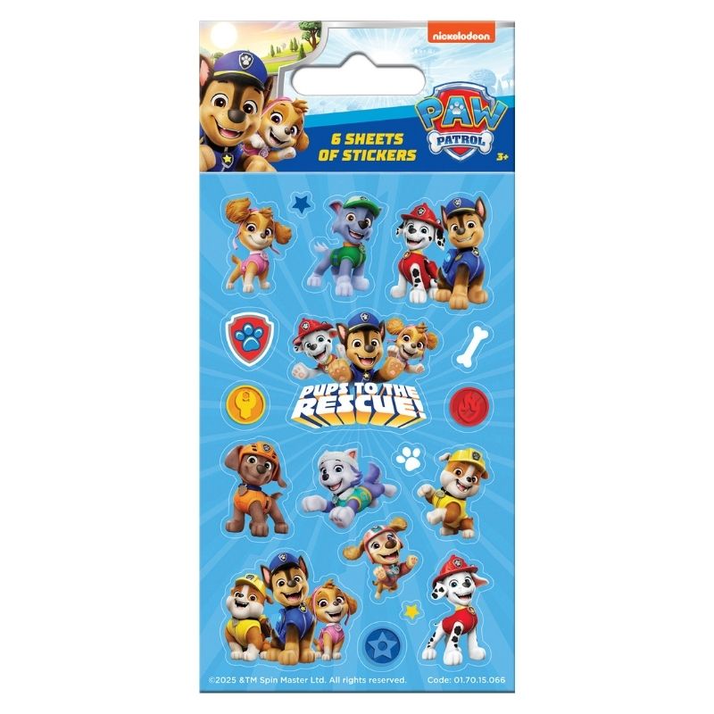 PAW Patrol Pup Power Party Sticker Pack - 6 sheets