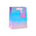 Ombre Iridescent Glitter Large Gift Bag - Blue/Purple