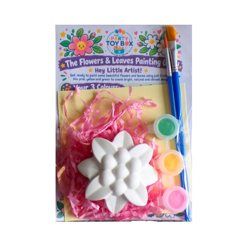 DIY Plaster Flowers Painting Kit – 3 Paint Set