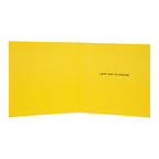 Yellow card with 'LOVE YOU TO PIECES!' text on a white background